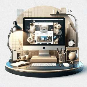 An image of a workstation at an Website Agency