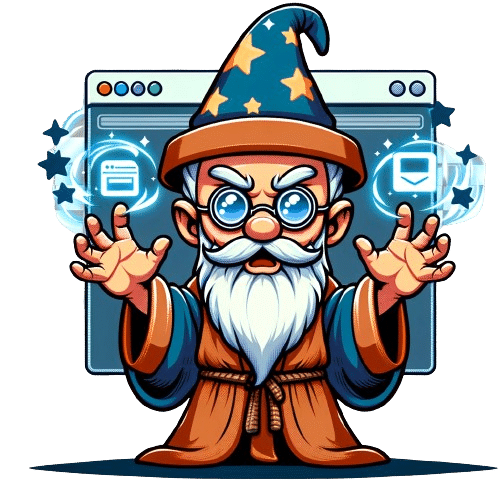 cartoon of a wizard